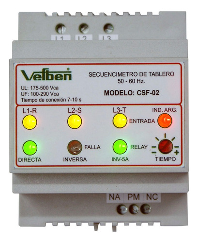 Indicador Secuencia De Fases Asimetria Vefben Electro Medina