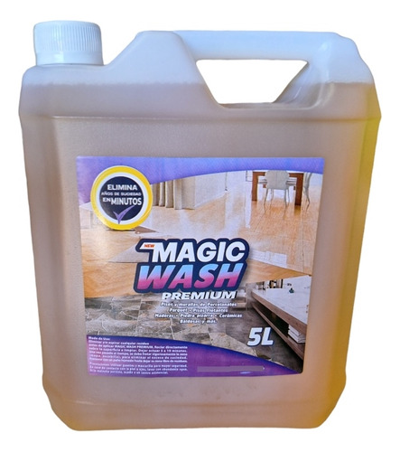 Magic Wash Premium, Limpiador De Pisos, 5 Litros 