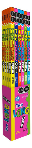 The Long One Chicle Anahuac Sabor Naranja Fresa Manzana Uva Limón Y Tutti Fruti 24pz 960g