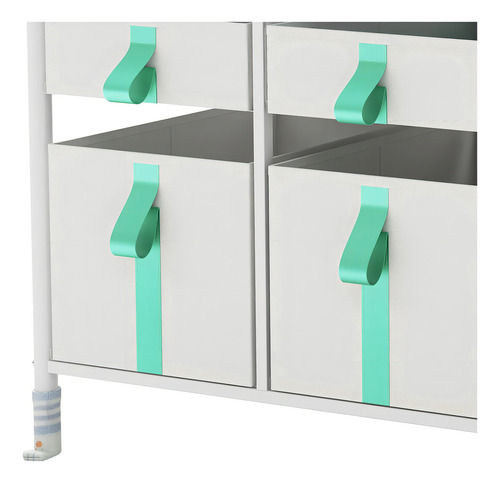 Cómoda De Acero Con 6 Cajones Para Ropa Y Juguetes Color Verde