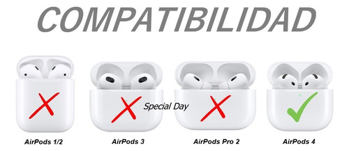 Funda Para Airpods 4 | Protección Completa Y Resistente Azul Airpods 4 Stitch