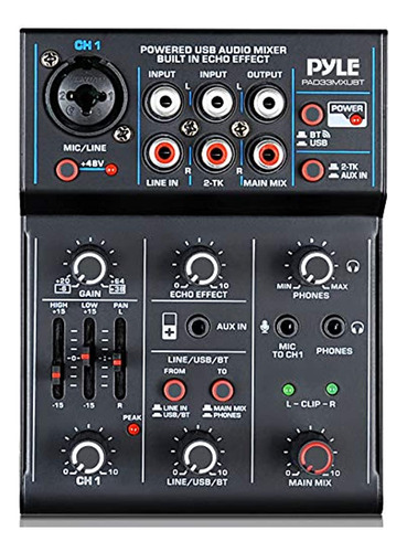 Mezclador De Audio Inalámbrico L Para Dj Pyle-pro Pad33mxubt