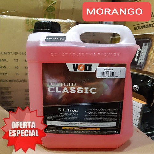 Fluido Volt Show P/maquina De Fumaça Classic Morango 5 L