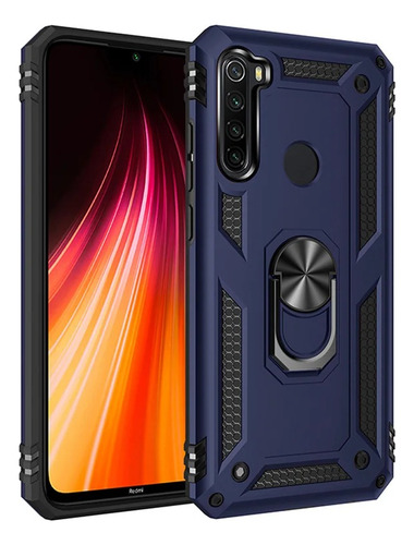 Funda Para Redmi Note Xiaomi Antigolpes Con Anillo Magnético Azul Redmi A3