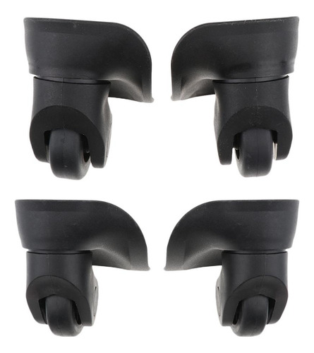 2 Pares De Ruedas De Maleta De Equipaje Duradero Negro