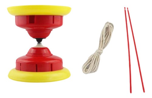 Juguete De Diábolo Con Palos Para Hacer Ejercicio, Rojo