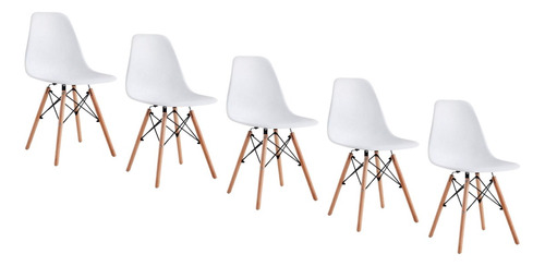 Silla Moderna Eames Minimalista Set 5pz Modernas 