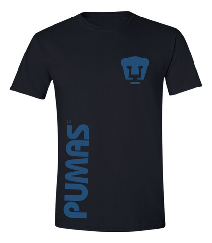 Playera Deportiva Hombre Pumas Unam Retro Azul Vinil
