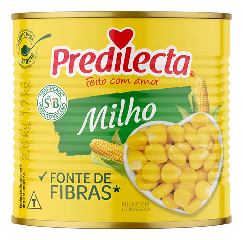 Milho Verde Em Conserva Lata 1,7kg Kit Com 2 Unidades