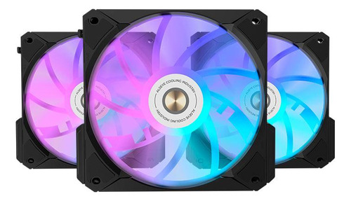 Kit Ventoinhas Alseye I12b-k3, Argb, 3x120mm, Preto