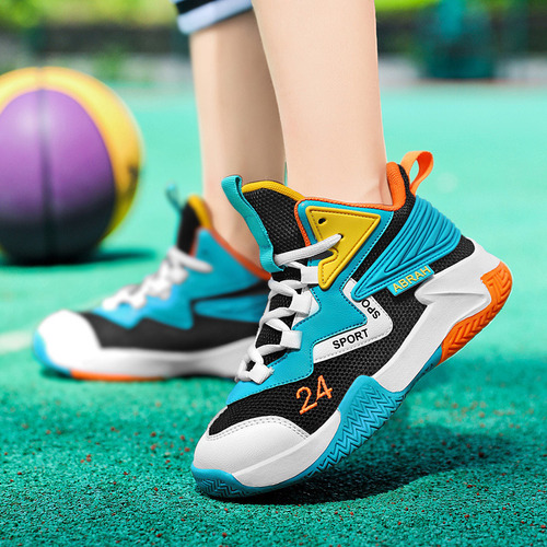 Zapatillas De Baloncesto Transpirables De Punto Para Niños