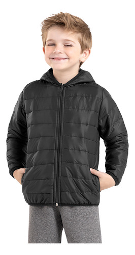 Jaqueta Casaco Infantil Menino Bobojaco Preto Rovikids