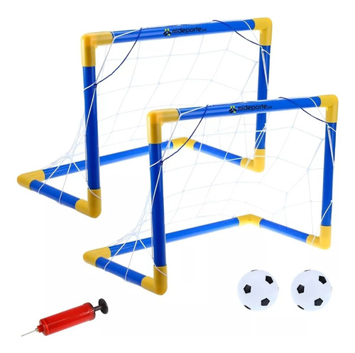 2 Arco Futbol Para Niños Armable Resistente + Pelota