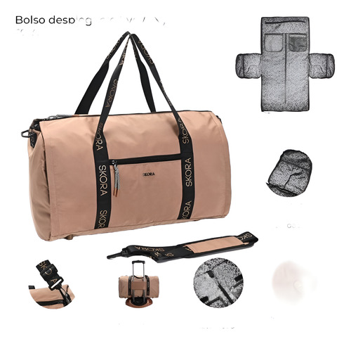 Bolso Plegable Mummaaccesorios Para Viajes Y Entrenamiento Beige Lisa