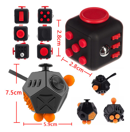 Eb Fidget Cube Juguete Antiestres Cubo For La Ansiedad 2 Pcs