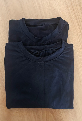 Franelas Negras H Y M (microdurazno)x Docena. Talla S, M Y L