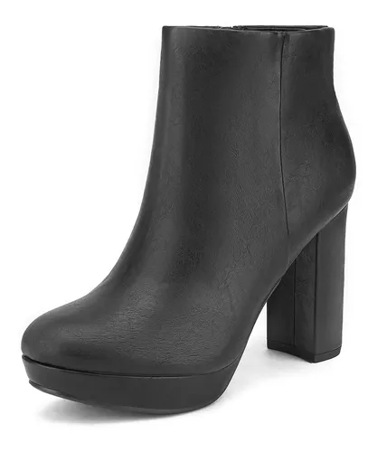 Zapatos De Tacón Alto Con Plataforma Para Mujer - Tacón 8.9 Cm, Plataforma 1.5 Cm, Punta Redonda, Suela Antideslizante
