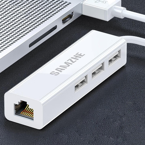 Adaptador Usb A Ethernet Convertidor De Puerto Rj45 Con Tres