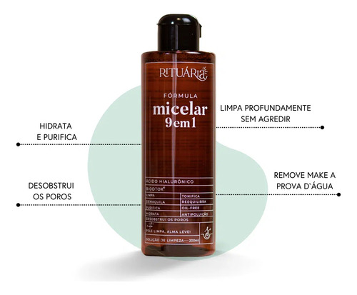 Limpeza Água Micelar 9em1 Demaquilante Com Biodtox®