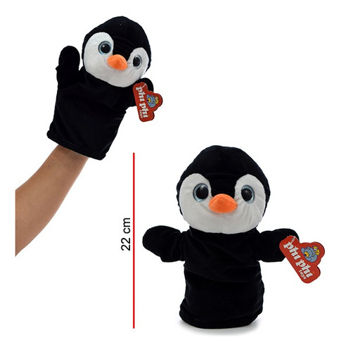 Títere De Mano Pinguino 22 Cm - Phi Phi Toys