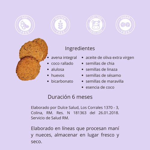 Galletón Coco - Marca Dulce Salud