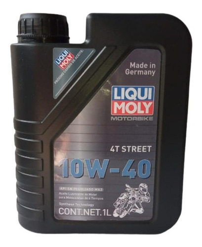 Aceite Moto 4t 10w40 Street Liqui Moly Sintético 1 Lt