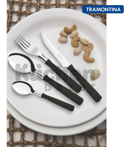 Imagen 3 de 9 de Cubiertos Tramontina Juego X12 Cucharitas New Kolor Cuotas