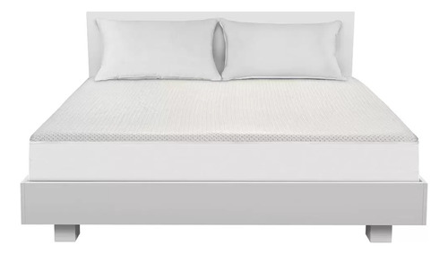 Protect A Bed Protector De Colchó Queen 1.5m. X 1.9m. Color Blanco Diseño De La Tela Lisa