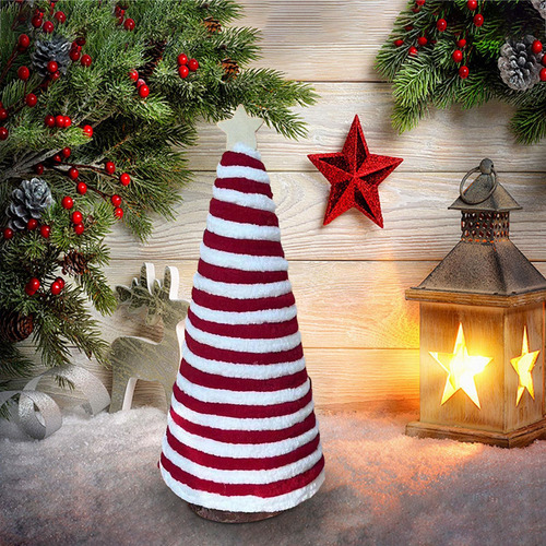 Mini Adorno Para De Navidad, Decoración 7,5 X 21 Cm Rojo