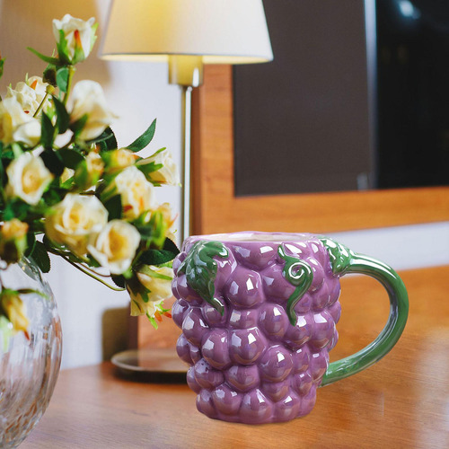 Taza De Café Con Forma De Fruta, Tazas De Leche, Para Uva
