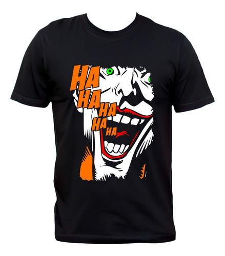 Remera Negra Joker Guason Risa Ha Ha Dc Comics