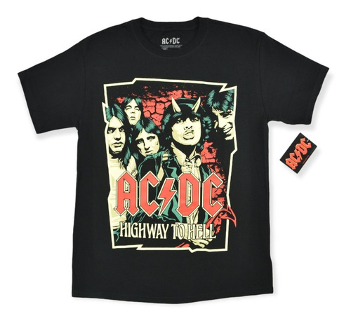 Ac Dc Highway To Hell Paint Playera 100% Original