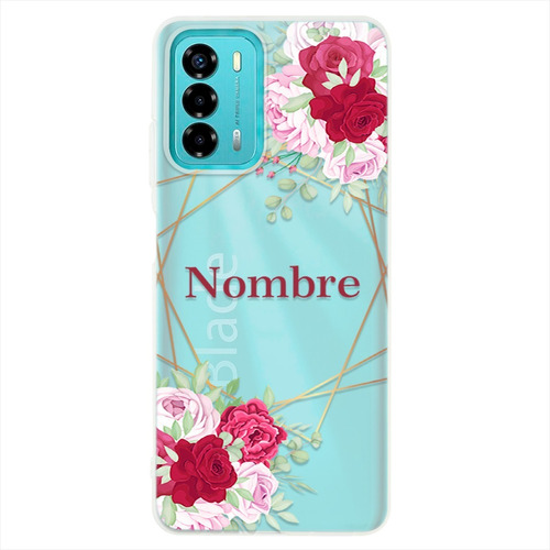 Funda Zte Uso Rudo Flores Personalizada Con Tu Nombre