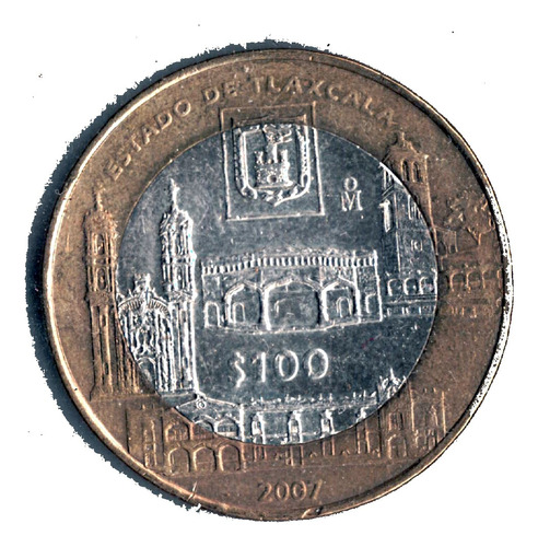 Moneda  Plata 100 Pesos Tlascala   2 Fase  Envió  Gratis