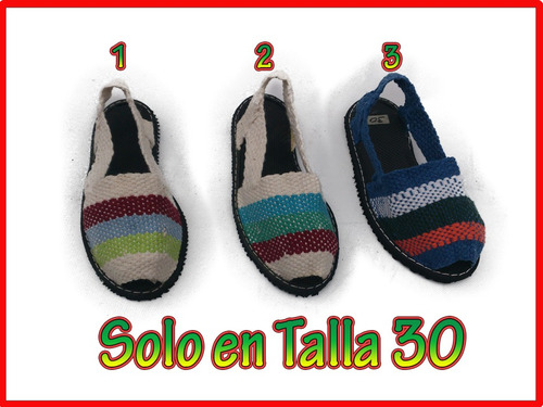 Imagen 2 de 3 de Alpargata Tradicionales (27-30) En Hilos Tejidos Para Niñ@s