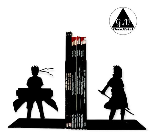 Imagen 2 de 8 de Sujeta Libros Naruto Y Sasuke Decometal Gv