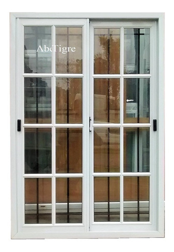 Ventanas Aluminio Blanco 100x150 Vidrio Repartido 4mm