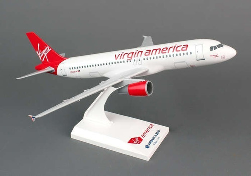 Imagen 1 de 1 de Avión A Escala A320 Virgin America - 27 Cm