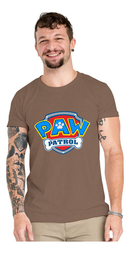 Polera Paw Patrol Escudo Log Algodon Organico Wiwi