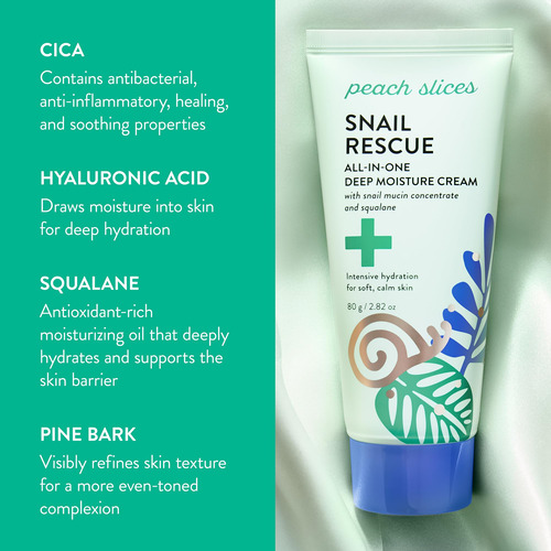 Crema Hidratante Peach Slices Snail Rescue All-in-one