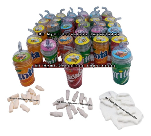 Vaso Gaseosas Pastillas Coca,fanta Y Sprite X30u Golosinas
