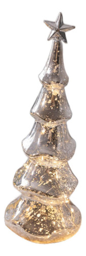 Figura De De Navidad De Cristal, Adorno Navideño L Plata