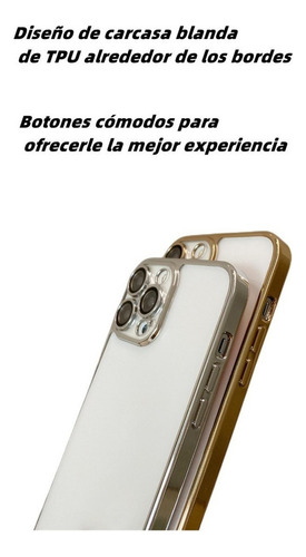 Funda Transparente De Pc Con Película De Lente For iPhone