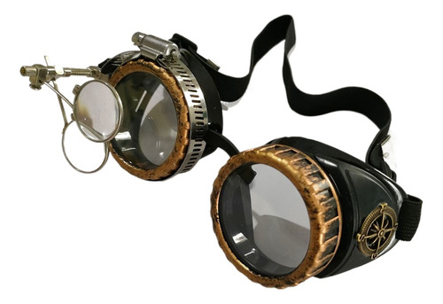 Steampunk Retro Glasses Magnifier Props Goggles