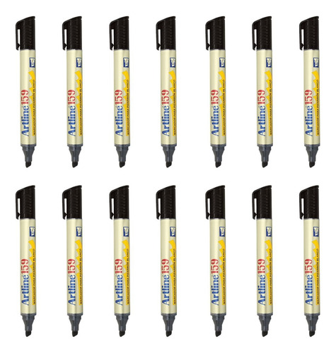 12 Marcador P/ Pizarron Blanco Electronico Artline Colores Color Negro