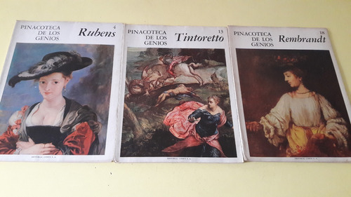 3 Revistas Pinacoteca Los Genios Rubens Rembrandt Tintoretto