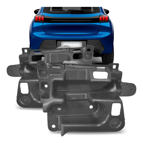 Par Suporte Parachoque Traseiro Peugeot 208 2020 2021 2022