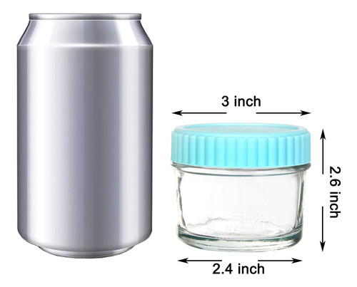 Recipientes De Vidrio Apilables Para Bebés 4 Oz Paquete 8 Un