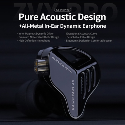 Auriculares Intraurales Kz Zvx Pro, Auriculares Sin Micrófon