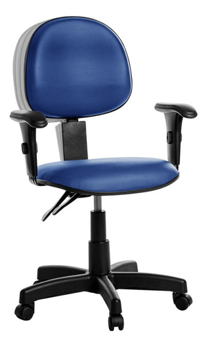 Cadeira Ergonômica Executiva Com Braço Rv Cor Azul